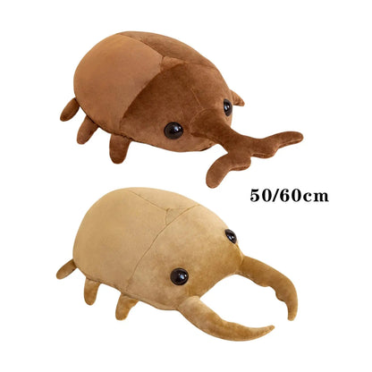 Simulated Beetle Plush Toys Cushion Plushie Dolls Insect Doll Soft Toy Beetle Animals Pillow Plush Pillow for Kids Toddlers Baby