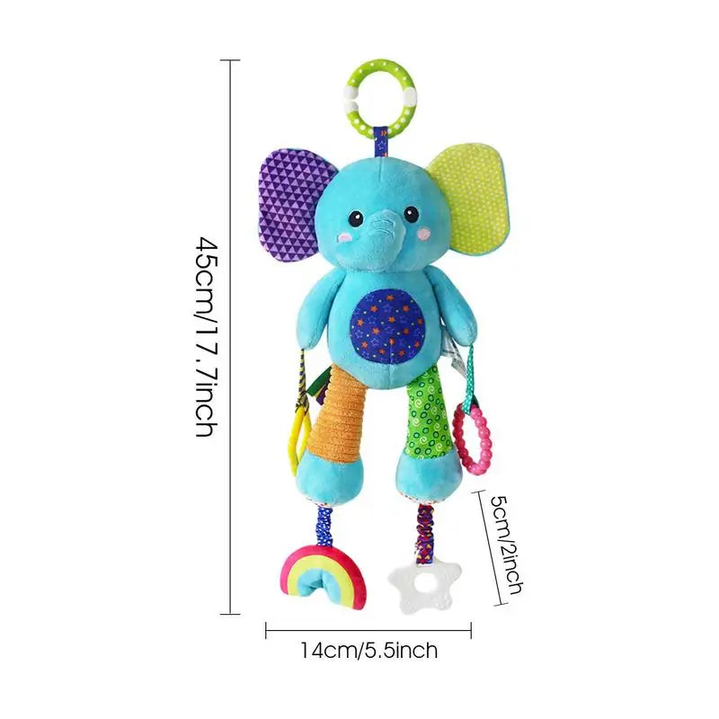 Stroller Toy For Boys Crib Sensory Plushies Bedside Activity Plush Toys Toddler Playing Rattle Toys For Strollers Car Seats