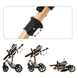 Baby Stroller 3 in 1 Stroller Baby lightweight Stroller pram Baby travel Stroller Car for Newborn Baby Trolley Folding Strollers