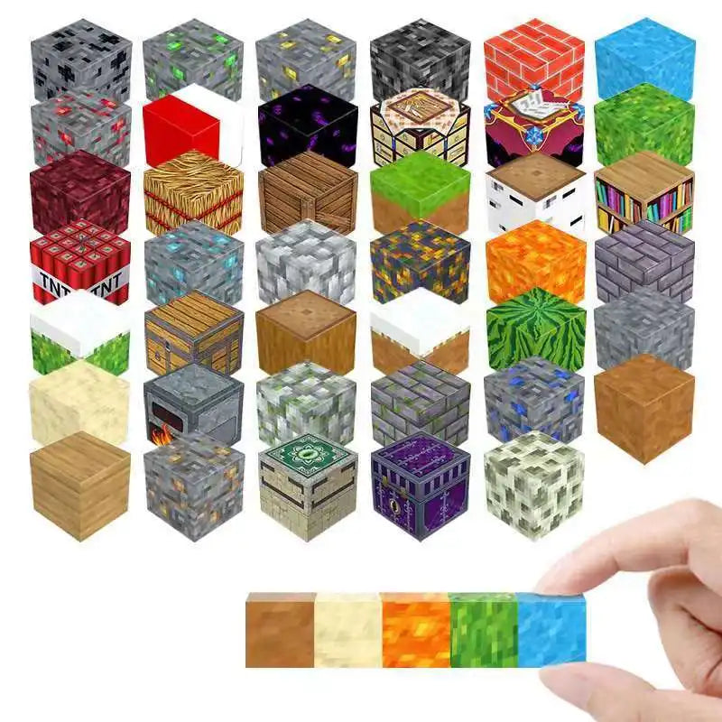 New Pixel Model Magnetic Building Blocks Cube Creative DIY Toys For Children Educational Toy