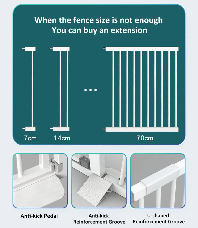 Baby Safety Gate for Stairs Balcony Grating for Babies Door Protector Child Safety Barrier Puppy Door Fence Kids Door Stopper