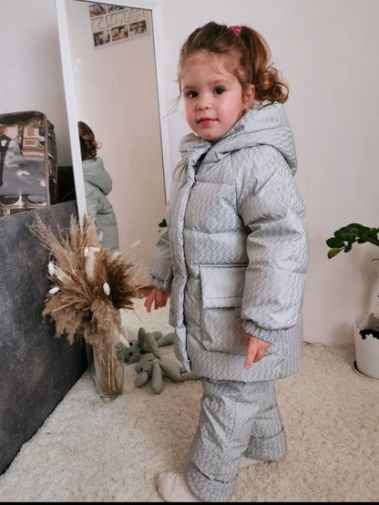 Winter Overalls Jumpsuit for Girls Boy Children Suits Jackets Kids Snowsuit Duck Down Parka Coat Toddler Baby Bear Toy Outerwear