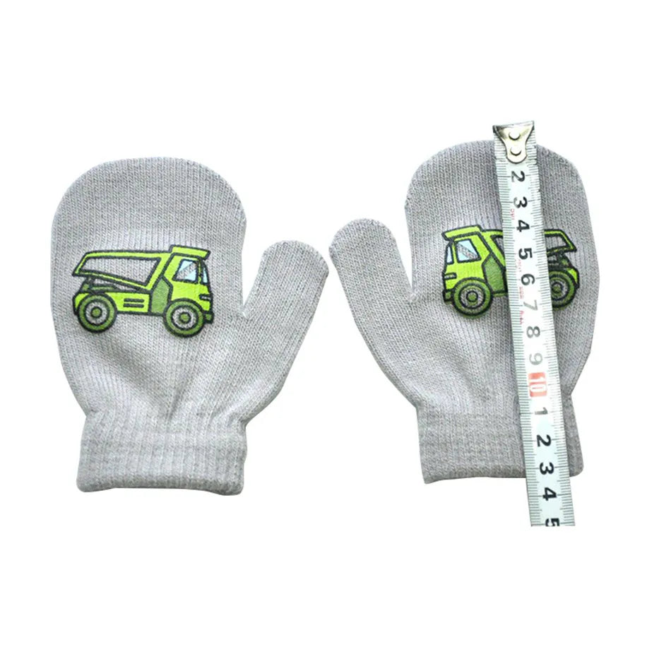 Children's Winter Warm Knitted Gloves Warm  Gloves  Infant Baby Mittens Children Toddler Kids Full Finger Mittens 5-11 Years