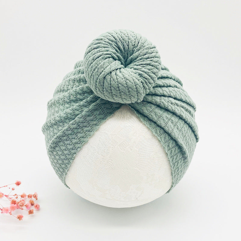 Knotted Hats for Baby Girl Beanie Bow Headband Infant Turban Newborn Head Accessories Winter Hat Warm Bonnet Caps Mother Kids